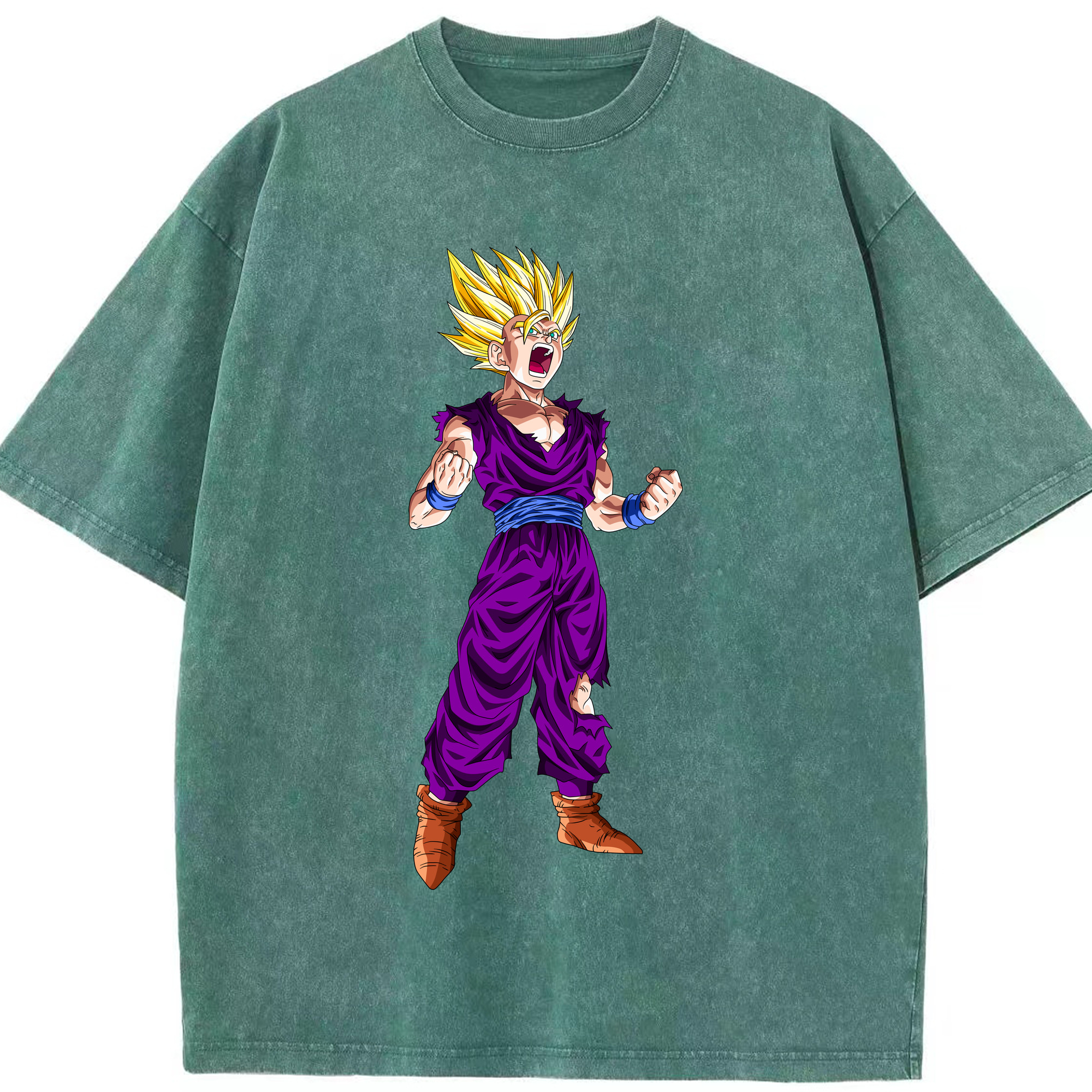 （画像用） ドラゴンボール 孫 悟飯（そんごはん）DRAGON BALL Son Gohan 綿100% ヴィンテージ風 半袖Tシャツ（フロントプリント）